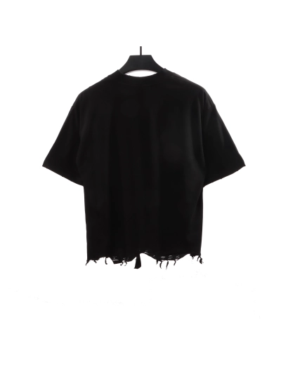 Balenciaga classic embroidered small label T-Shirts black 02