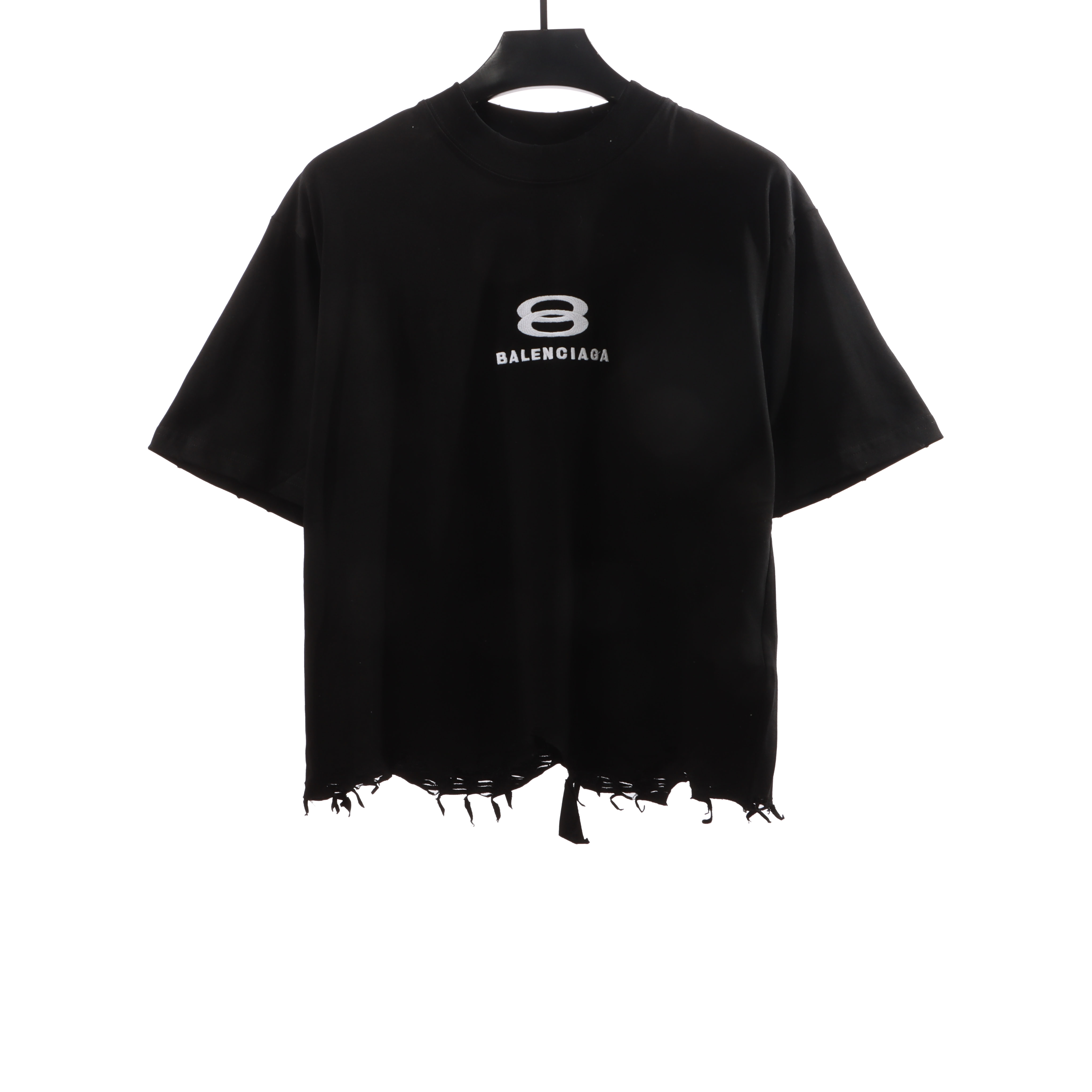 Balenciaga classic embroidered small label T-Shirts black