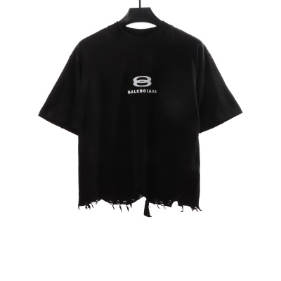  Balenciage classic embroidered small label T-Shirts black 01