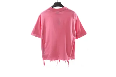 Balenciaga classic embroidered small label T-Shirts pink 01