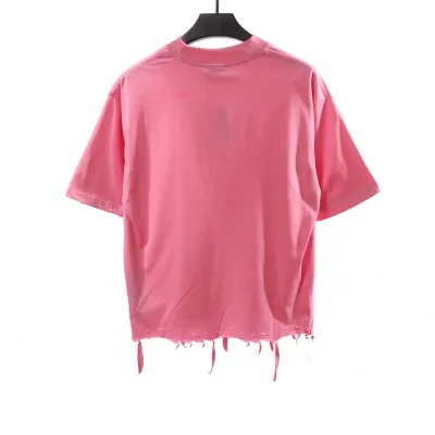  Balenciage classic embroidered small label T-Shirts pink 01