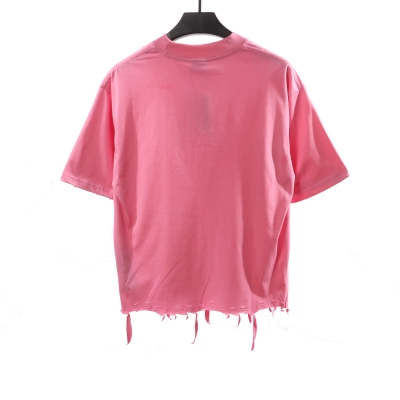 Balenciaga classic embroidered small label T-Shirts pink 01
