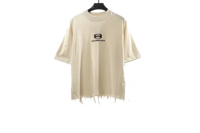 Balenciaga classic embroidered small label T-Shirts white 01