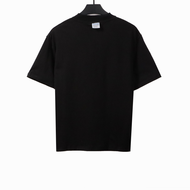  Balenciage co-branded eBay embroidered letter T-Shirts black