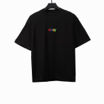  Balenciage co-branded eBay embroidered letter T-Shirts black