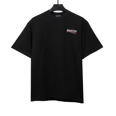 Balenciaga cola letter embroidery T-shirts black 01