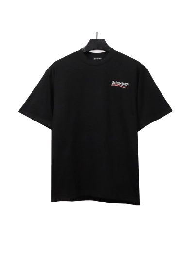 Balenciaga cola letter embroidery T-shirts black 01