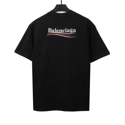 Balenciaga cola letter embroidery T-shirts black 02