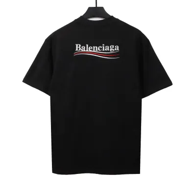 Balenciaga cola letter embroidery T-shirts black 02