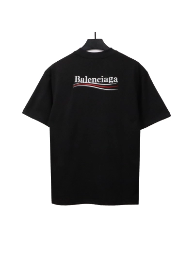 Balenciaga cola letter embroidery T-shirts black 02