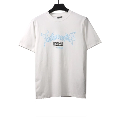 Balenciaga colorful letter print T-Shirts white 01