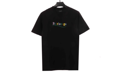 Balenciaga Colorful Letters Coke Embroidered T-Shirts 01