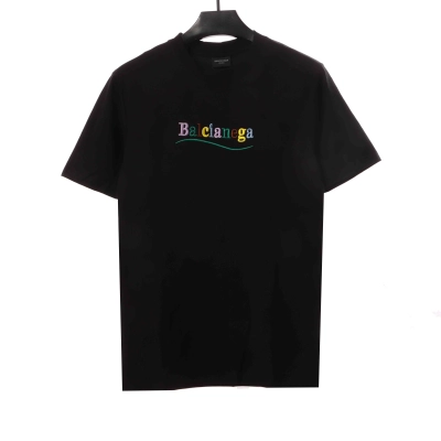 Balenciaga Colorful Letters Coke Embroidered T-Shirts 01