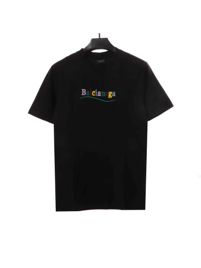 Balenciaga Colorful Letters Coke Embroidered T-Shirts 01