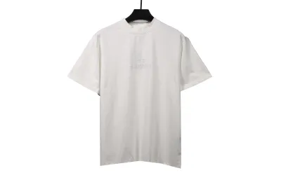 Balenciaga damaged hem tassel double B embroidered T-Shirts 1 01