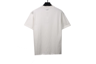 Balenciaga damaged hem tassel double B embroidered T-Shirts 1 02