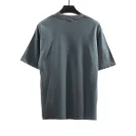  Balenciage Distressed Washed Sunset Tower T-Shirts Blue