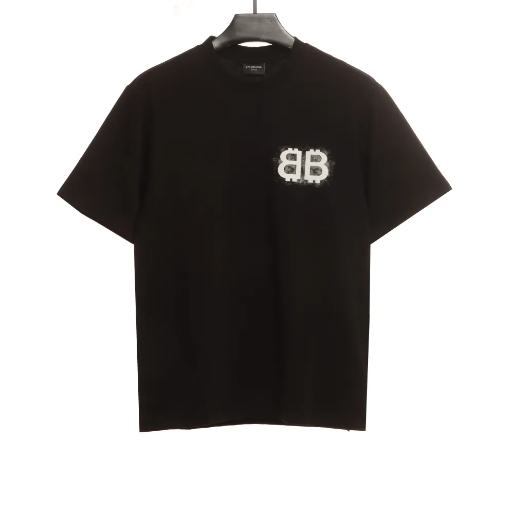  Balenciage Double B Embroidered T-Shirts T-shirt 1