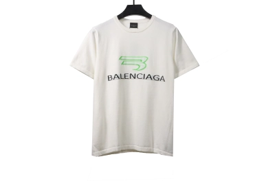Balenciaga double hook embroidered letter T-shirts 01
