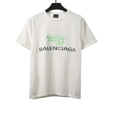 Balenciage double hook embroidered letter T-shirts 01