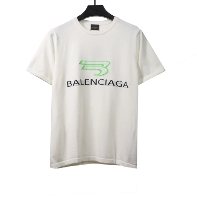 Balenciaga double hook embroidered letter T-shirts 01