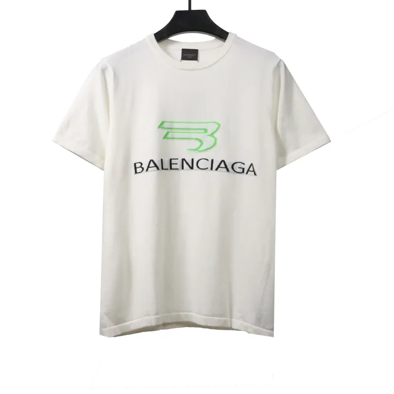 Balenciage double hook embroidered letter T-shirts