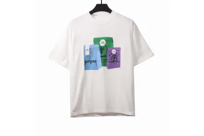 Balenciaga environmentally friendly paper print T-shirts white 01