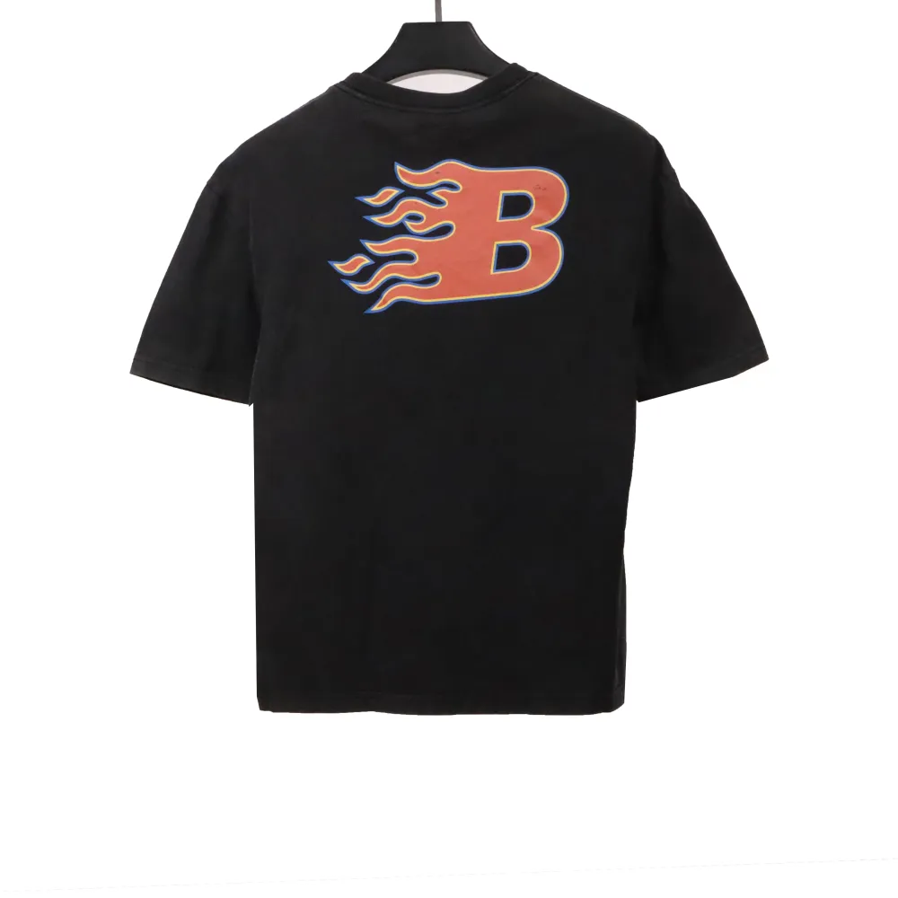 Balenciage flame letter T-Shirts 1