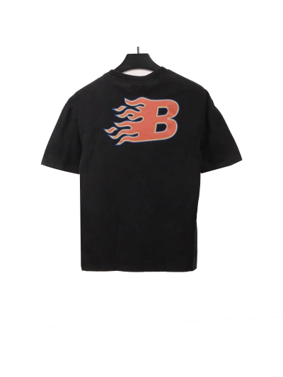 Balenciaga flame letter T-Shirts 1 02