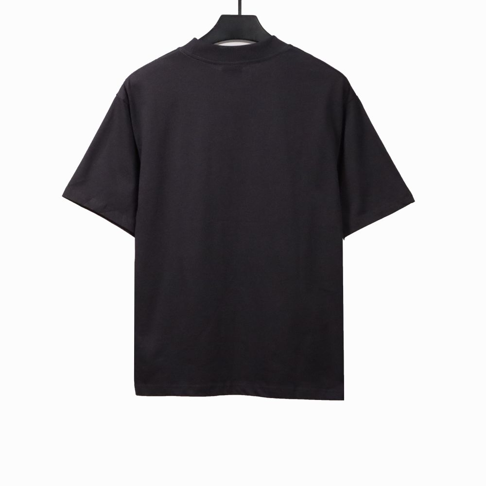 Balenciaga fuzzy cola print T-shirts dark blue