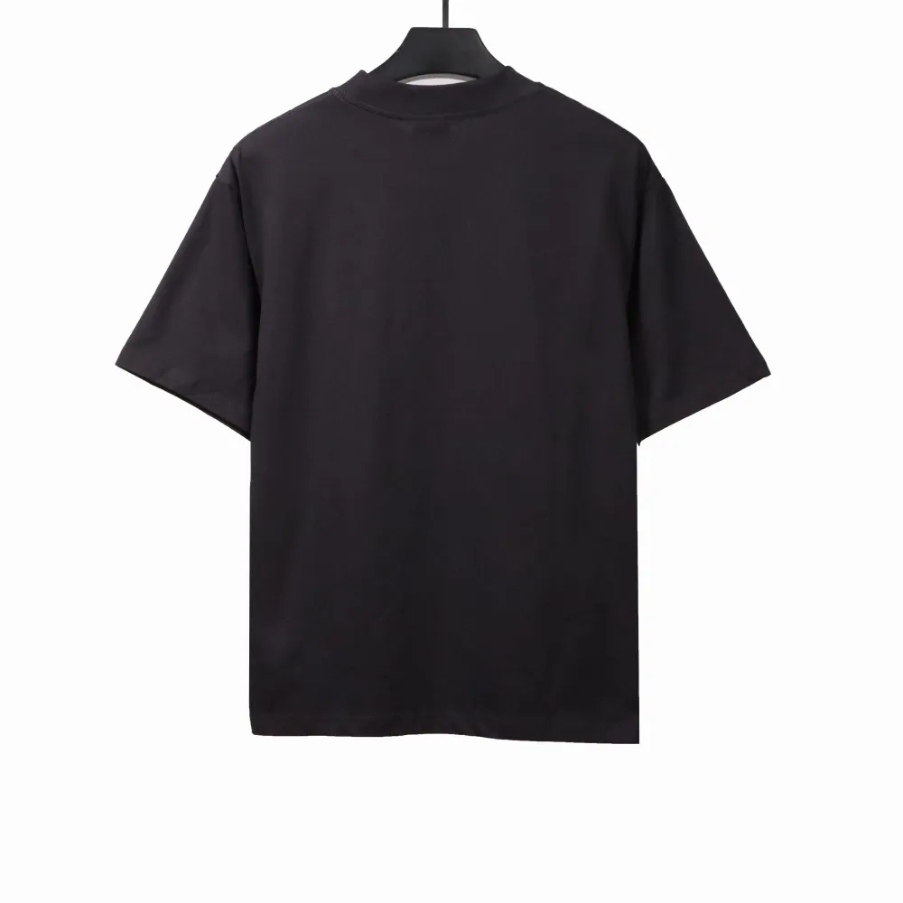 Balenciaga fuzzy cola print T-shirts dark blue