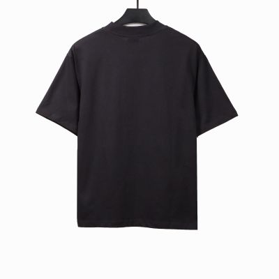 Balenciaga fuzzy cola print T-shirts dark blue 02