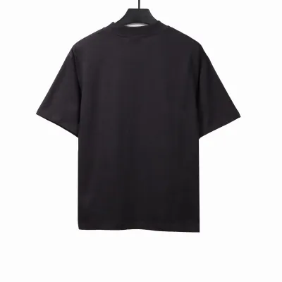 Balenciaga fuzzy cola print T-shirts dark blue 02