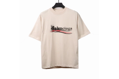 Balenciaga fuzzy cola print T-shirts white 01