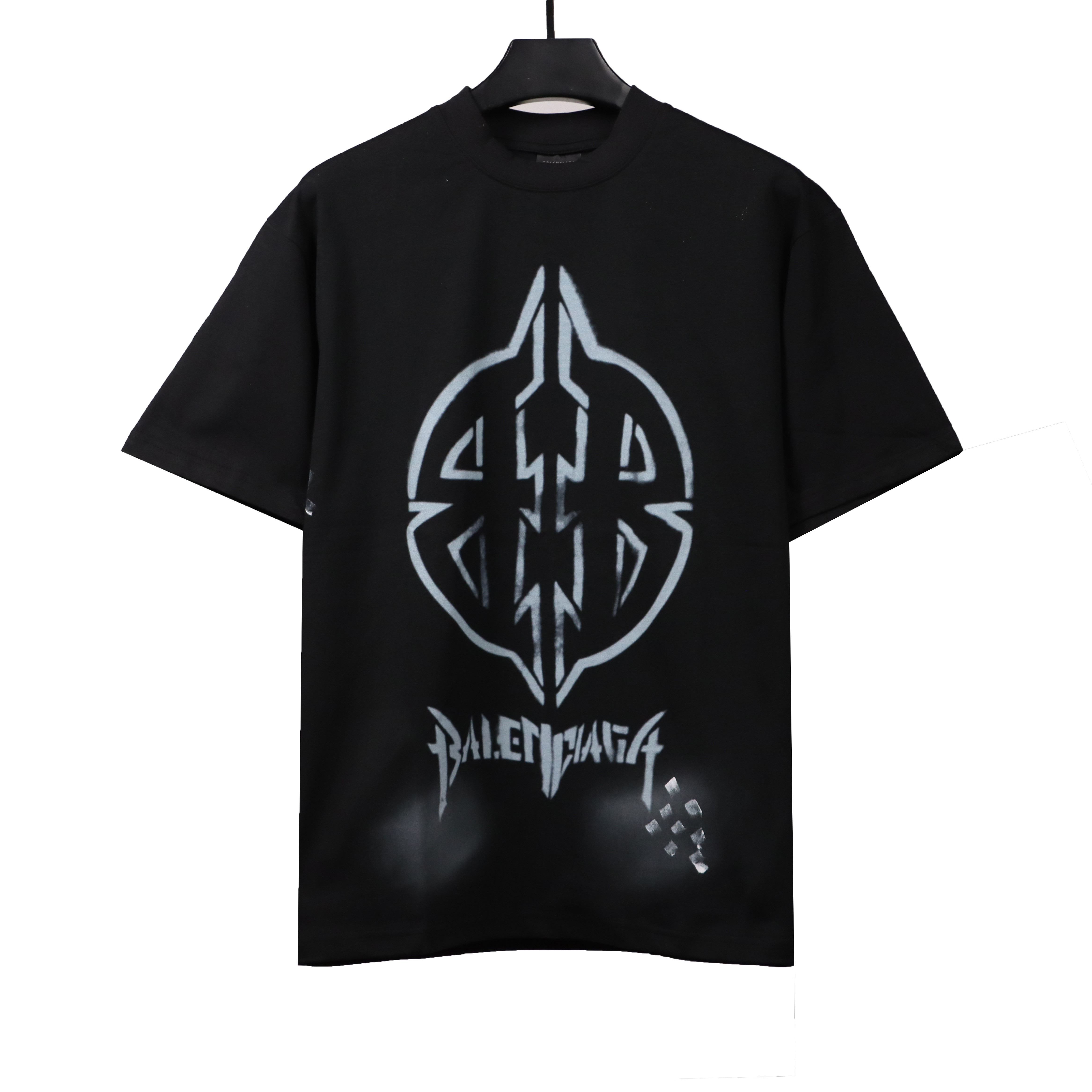 Balenciage hand-painted double B totem T-Shirts black