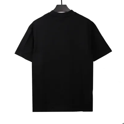 Balenciage hand-painted double B totem T-Shirts black 02
