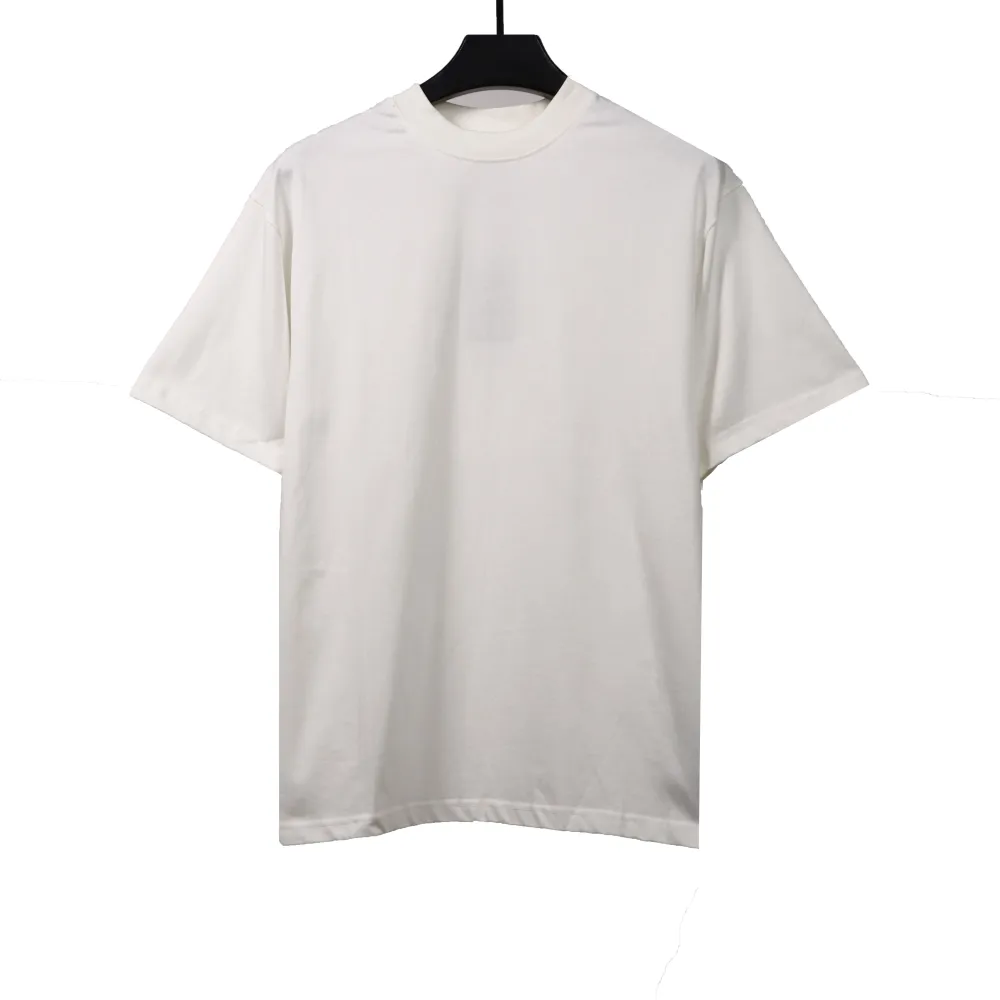  Balenciage heavy crown hot diamond T-Shirts white