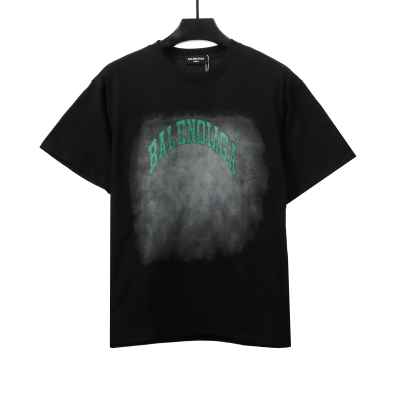  Balenciage Heavy Industrial Washed Double B Cracked T-Shirts 01
