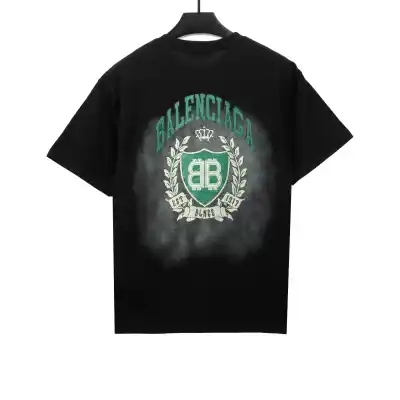  Balenciage Heavy Industrial Washed Double B Cracked T-Shirts 02