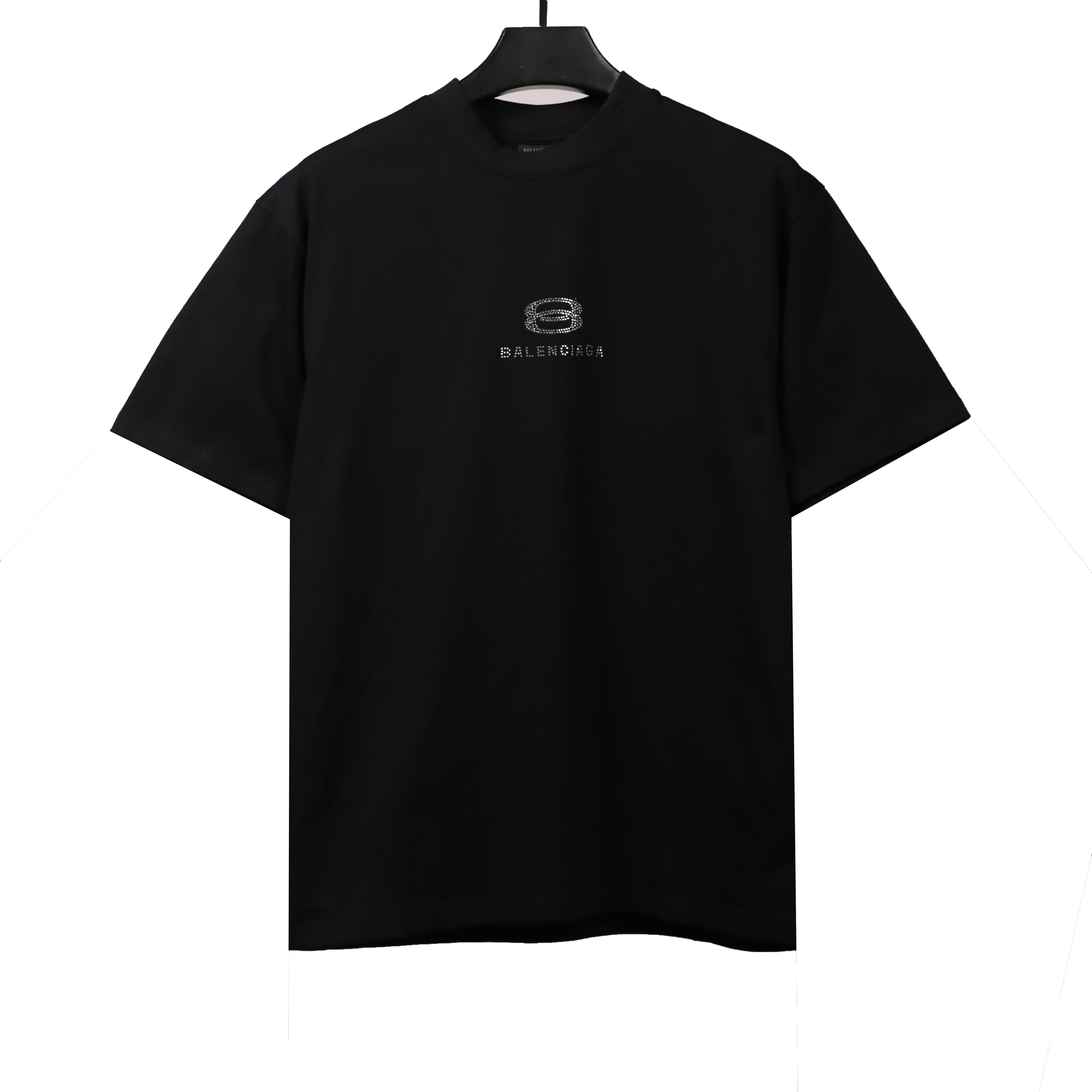 Balenciage hot diamond double ring T-Shirts black