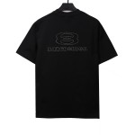 Balenciaga hot diamond double ring T-Shirts black