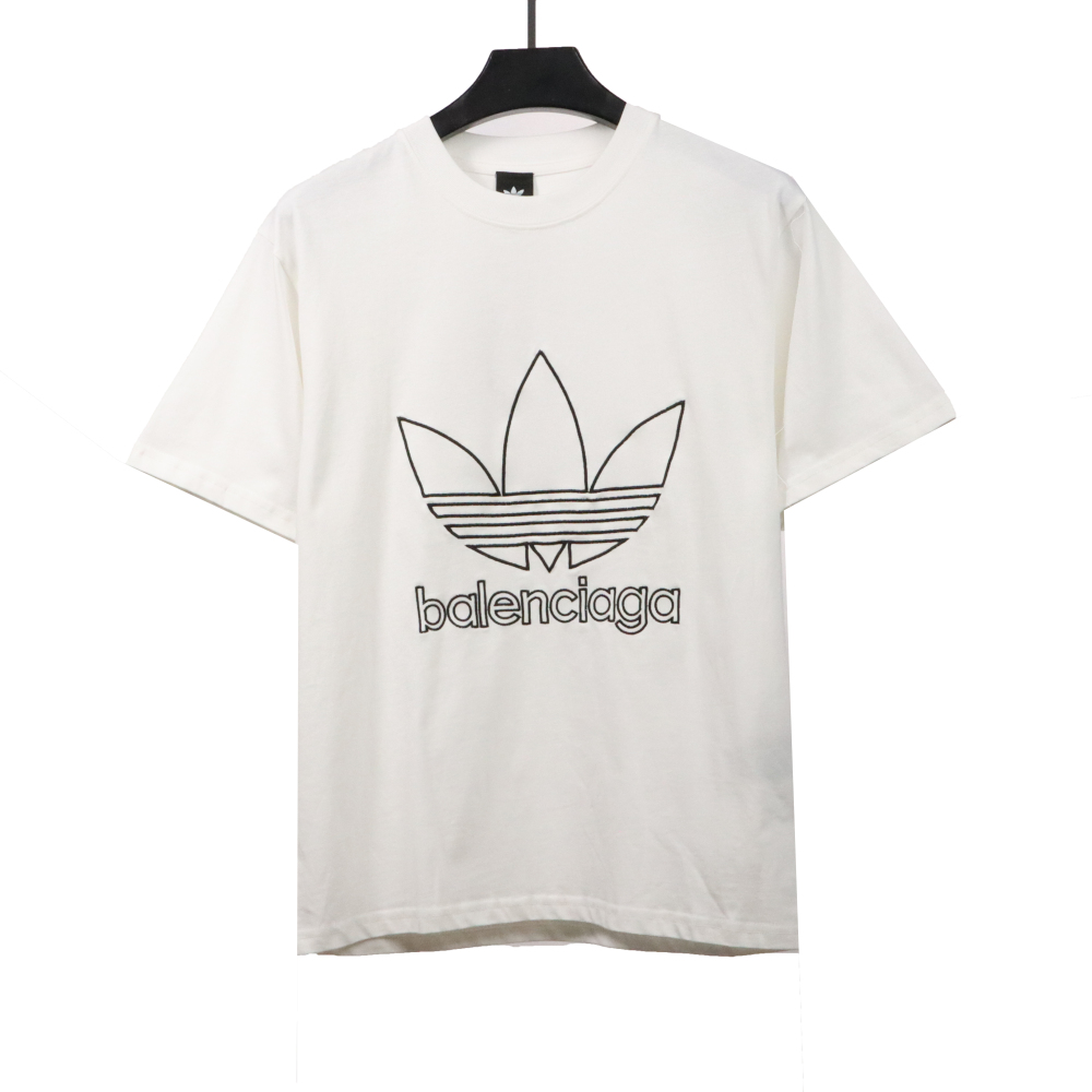 Balenciaga joint clover brand LOGO embroidered T-Shirts
