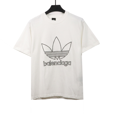 Balenciaga joint clover brand LOGO embroidered T-Shirts 01