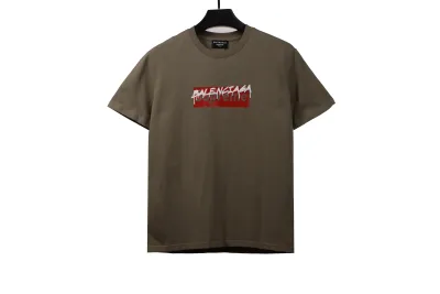 Balenciaga joint SUP red graffiti T-Shirts 01