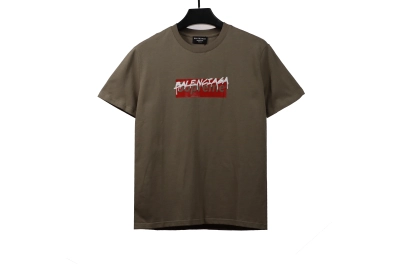 Balenciaga joint SUP red graffiti T-Shirts 01