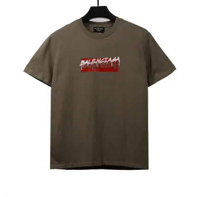  Balenciage joint SUP red graffiti T-Shirts 01