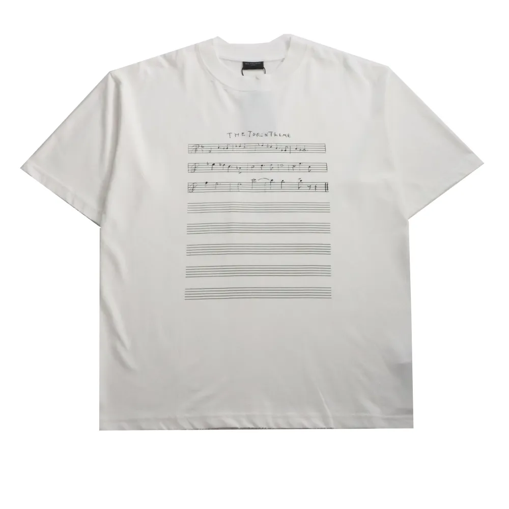  Balenciage limited edition musical note T-Shirts White