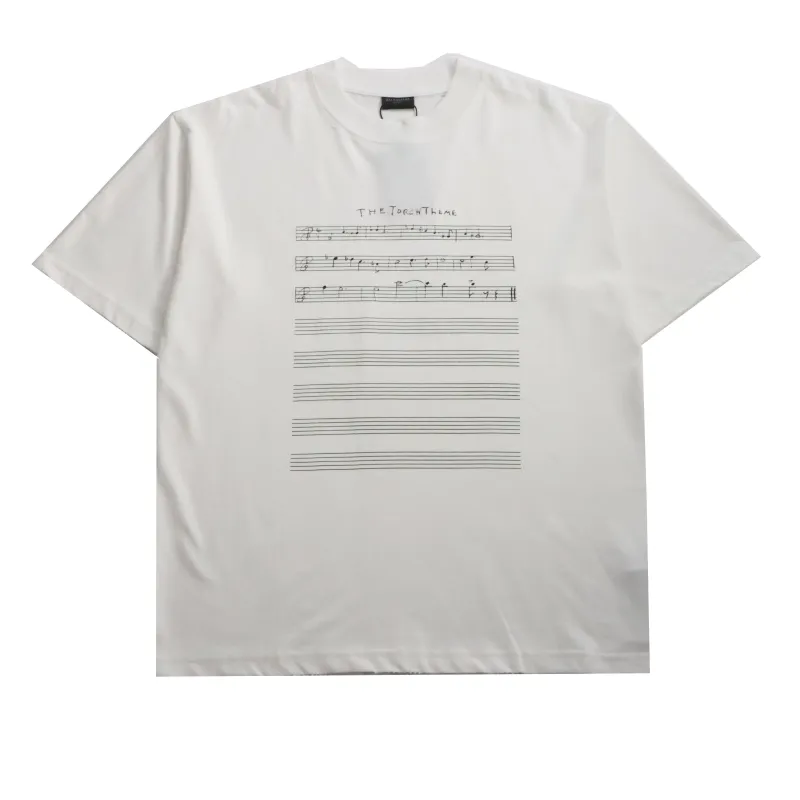  Balenciage limited edition musical note T-Shirts White