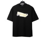  Balenciage Limited Rubber Strip Embossed T-Shirts Black