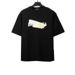  Balenciage Limited Rubber Strip Embossed T-Shirts Black